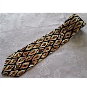 frederique lyon Accessories - 1960s French Frederique H Lyons Gold Floral Tie frederique lyon Accessories - 1960s French Frederique H Lyons Gold Floral Tie